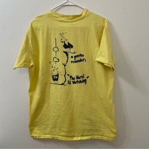 BYU The world is watching 1980 shirt yellow vintage xl